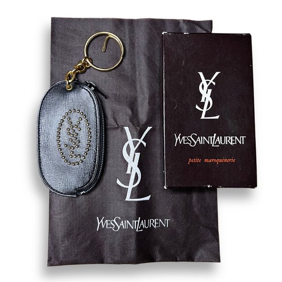 Rare YSL Studded Coin Pouch Keychain - Picture 2 of 6